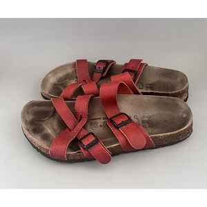 Tatami by Birkenstock Sandals Shoes US L 9 M 7  RED Leather Strappy